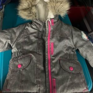 Kids fur puffer coat